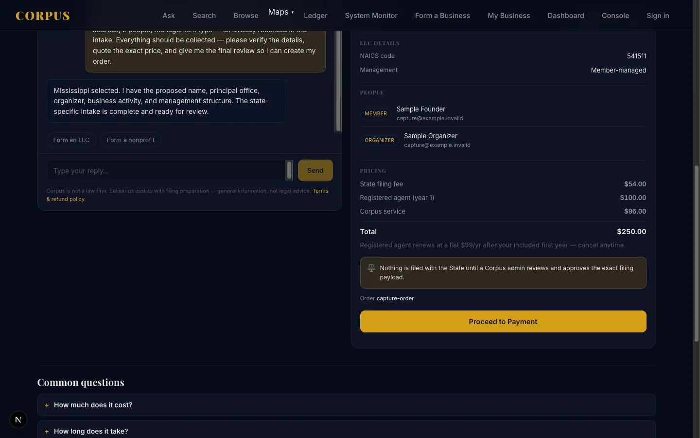 State-specific pricing shown before purchase